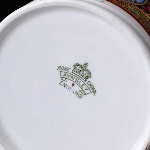 1930s Aynsley mark with crown over a banner and BONE CHINA ENGLAND