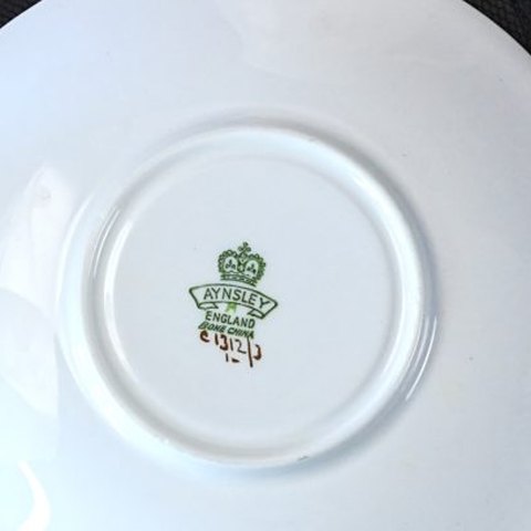 Mid-century green Aynsley mark with pattern number C1312/D