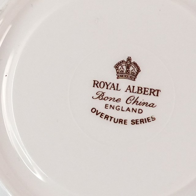 Royal Albert crown mark with Bone China England and OVERTURE SERIES