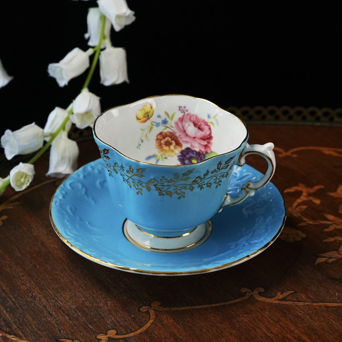 Vintage Aynsley Cottage Bouquet Teacup & Saucer photo 3