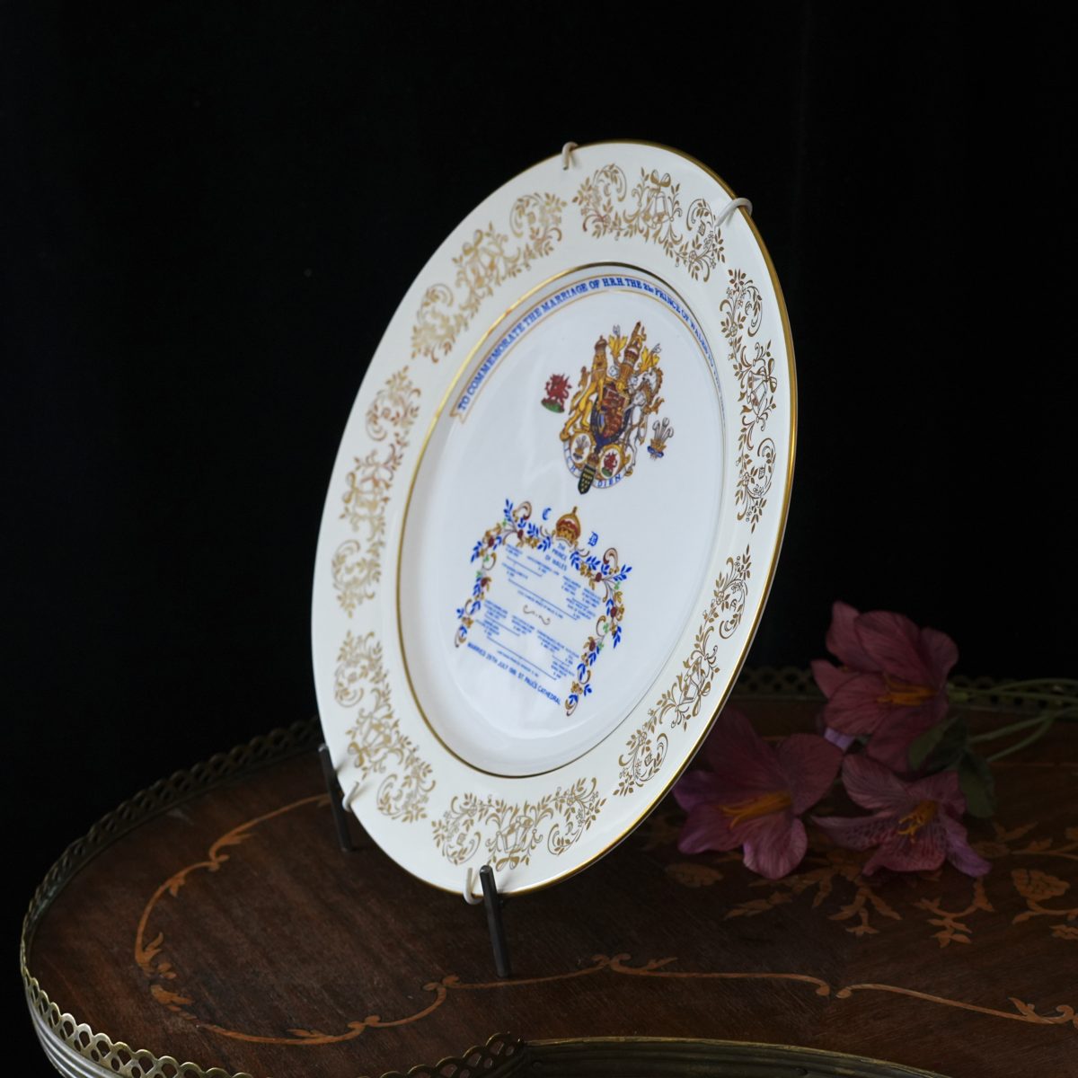 Vintage Aynsley Charles & Diana Wedding Plate 1981 photo 4