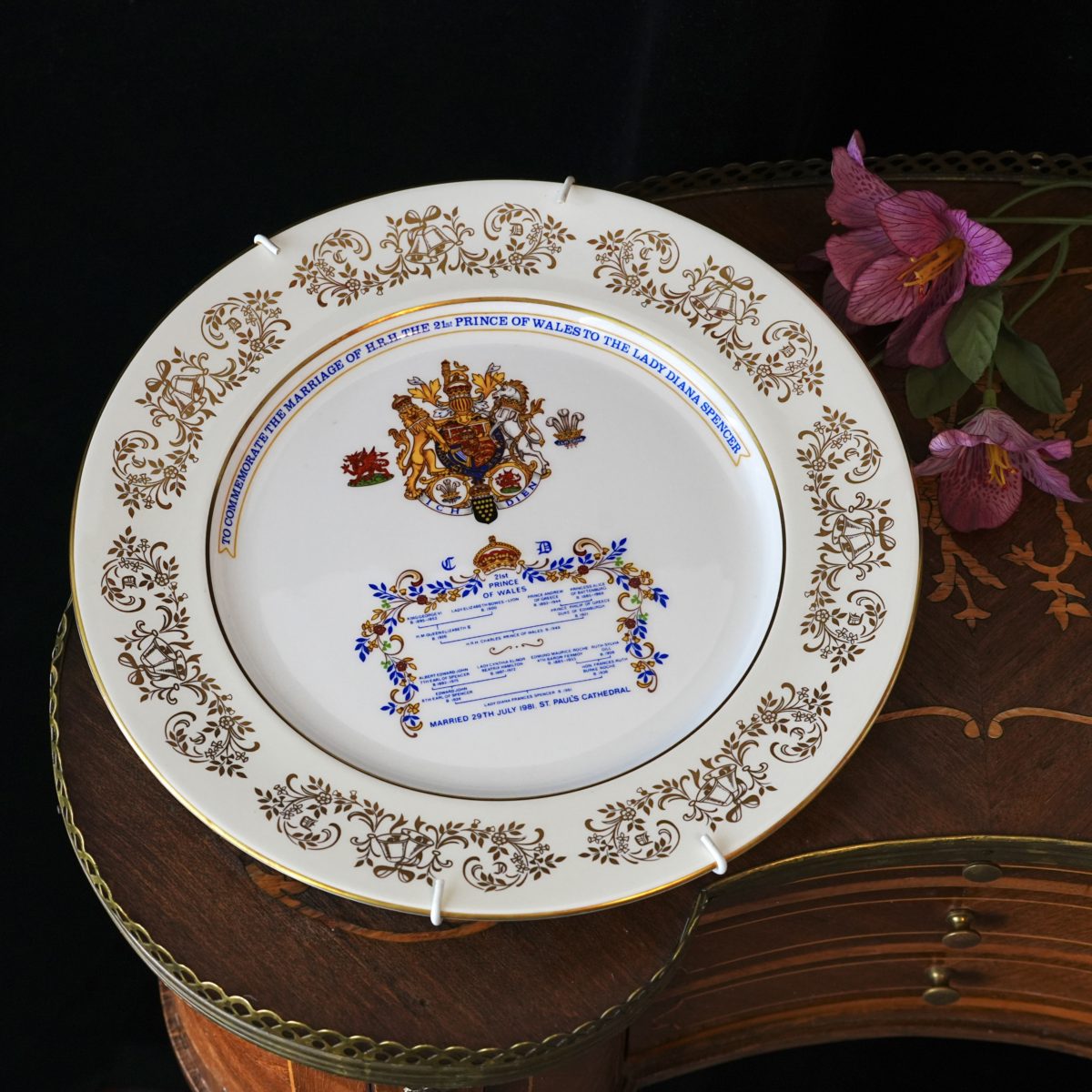Vintage Aynsley Charles & Diana Wedding Plate 1981 photo 5