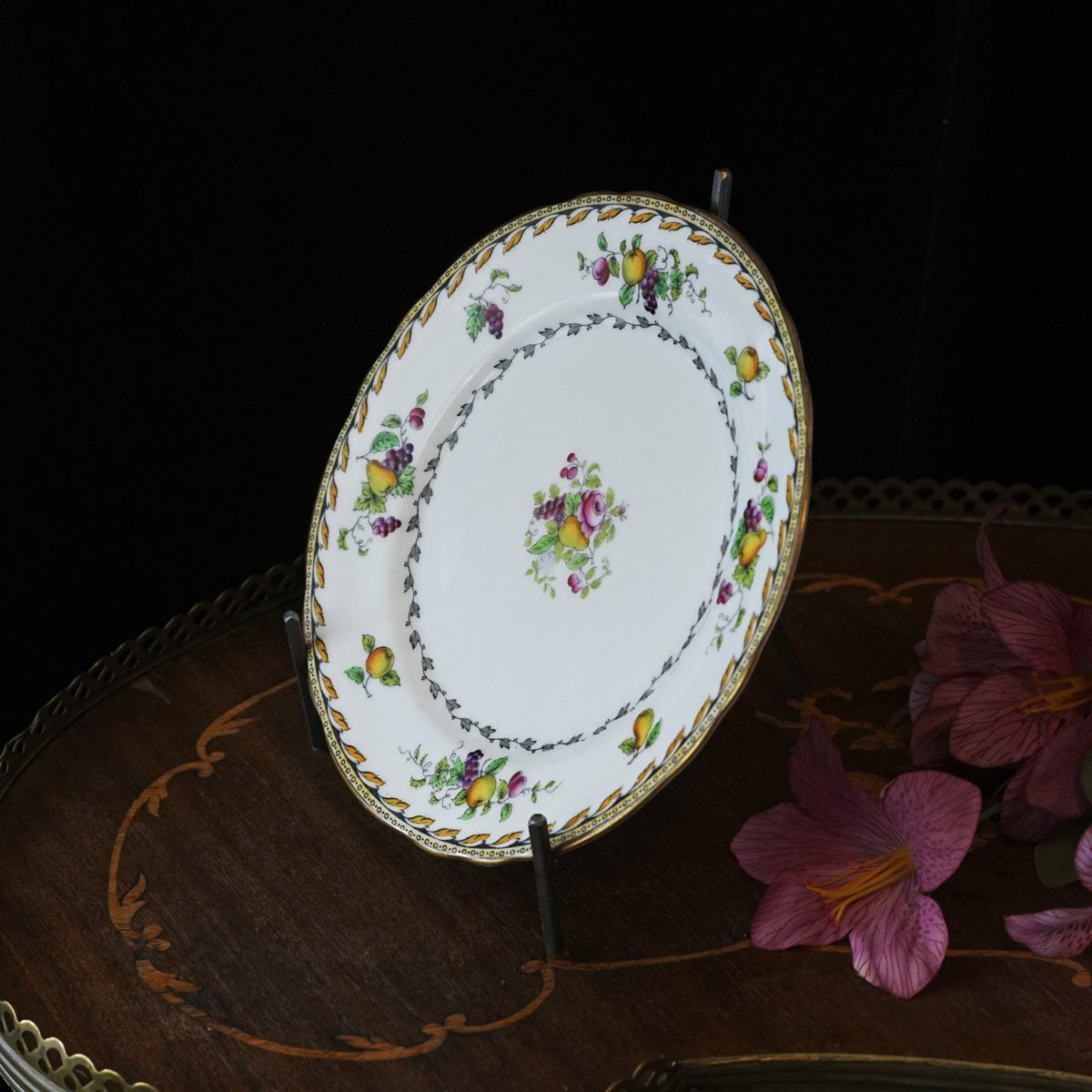 Vintage Aynsley Fruit & Flower Plate photo 4