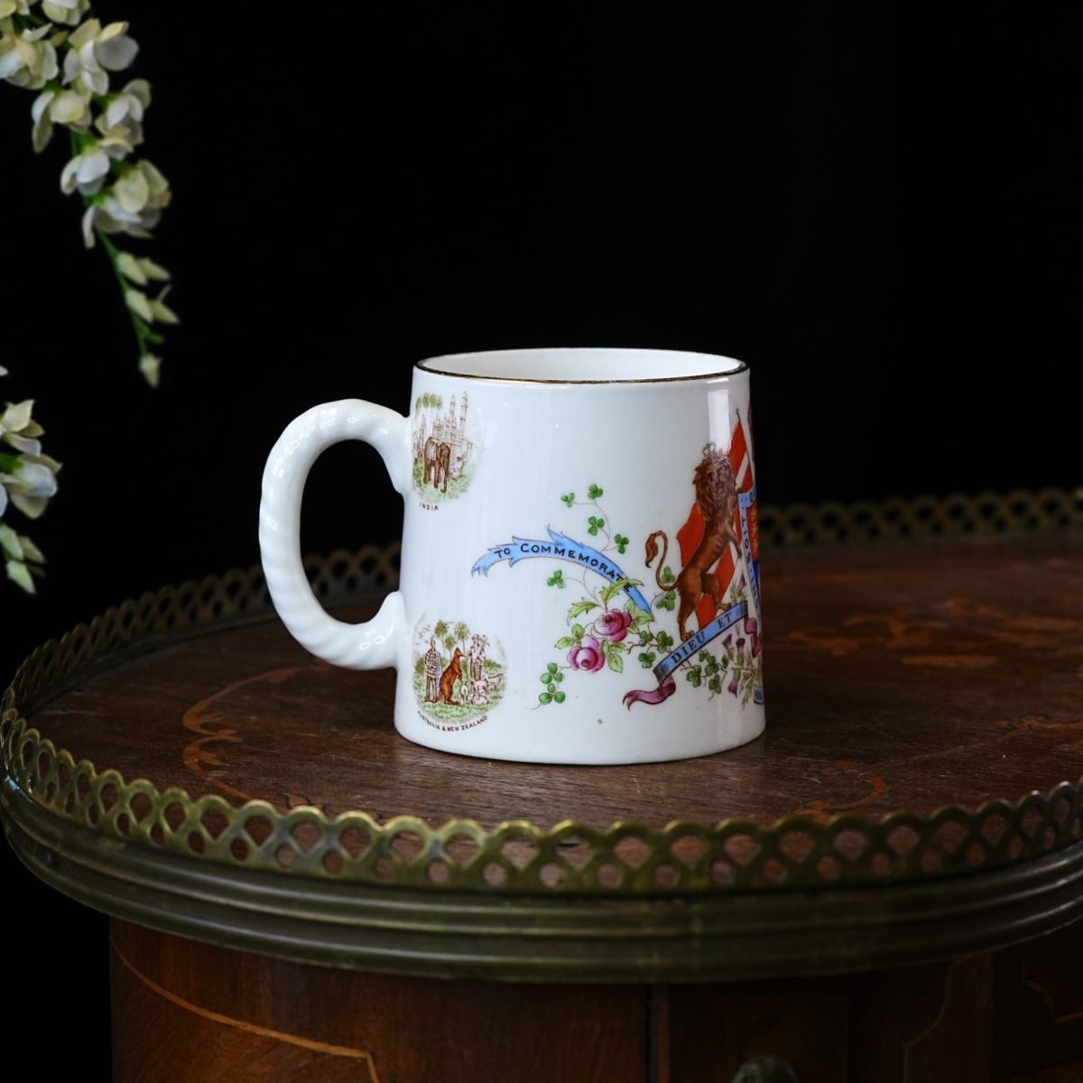 Antique Aynsley King George V Coronation Mug 1911 photo 3