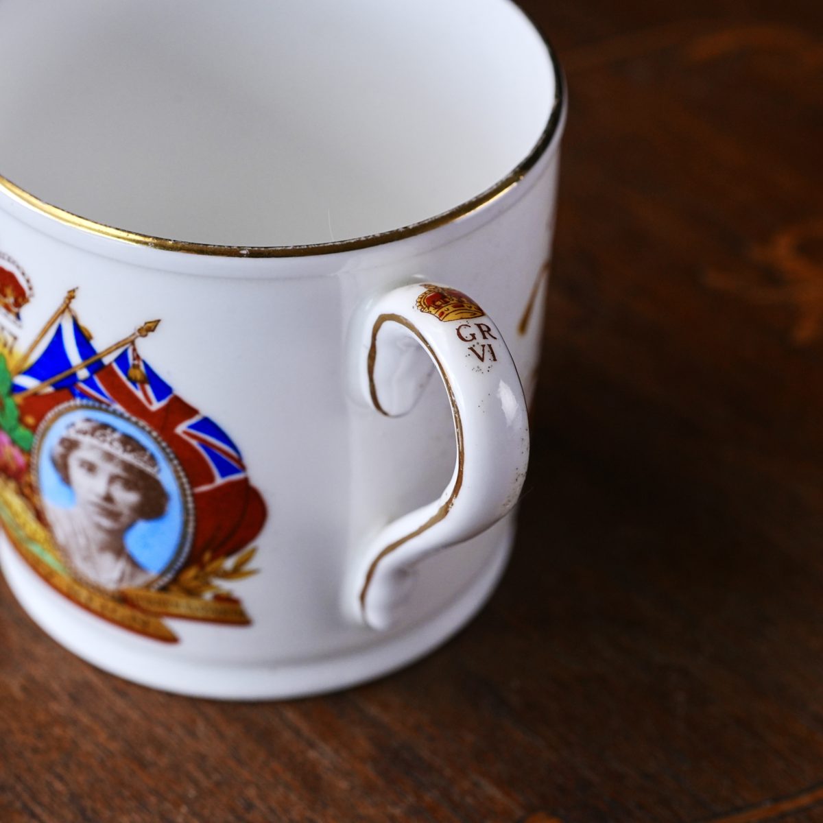 Antique Aynsley George VI & Queen Elizabeth Coronation Mug 1937 photo 3