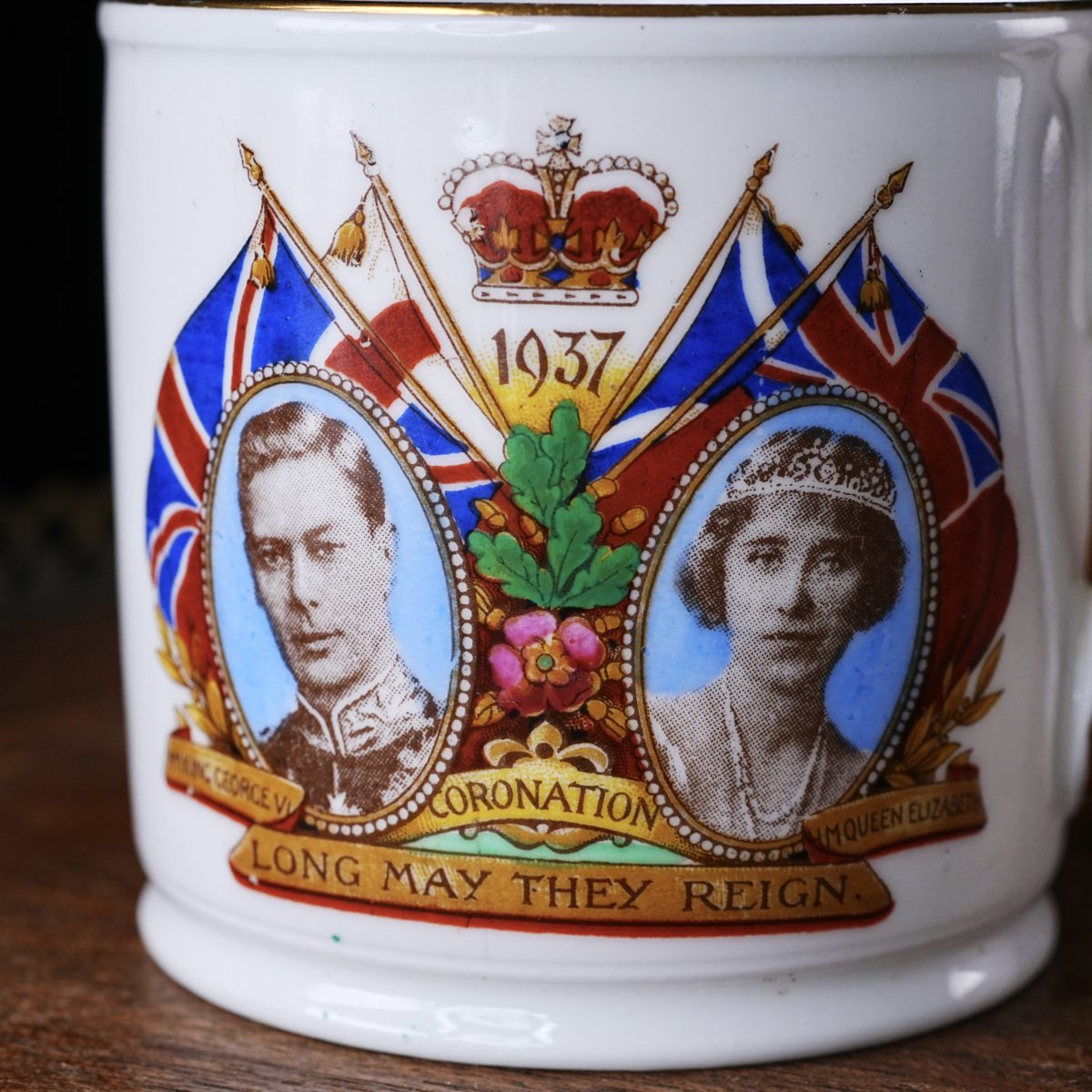 Antique Aynsley George VI & Queen Elizabeth Coronation Mug 1937 photo 4