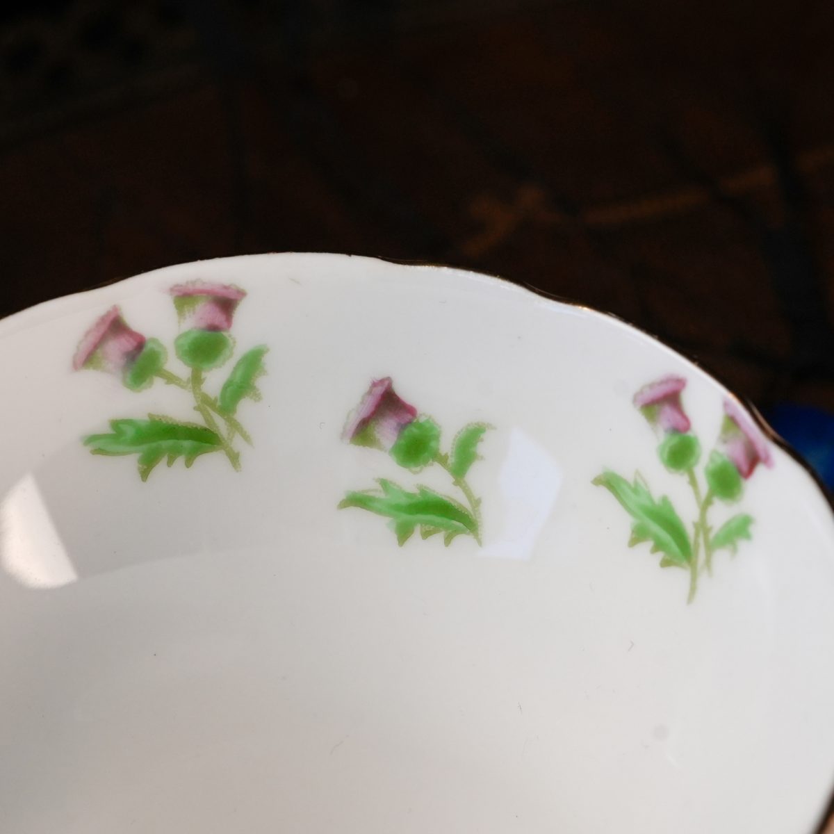 Vintage Aynsley Scots Thistle Teacup And Saucer photo 4