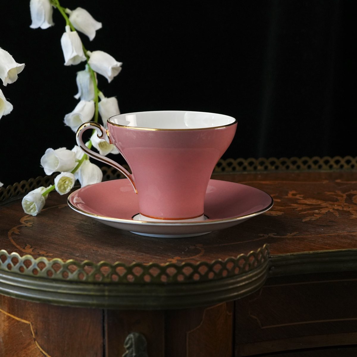 Vintage Aynsley Pink Corset Teacup & Saucer photo 4