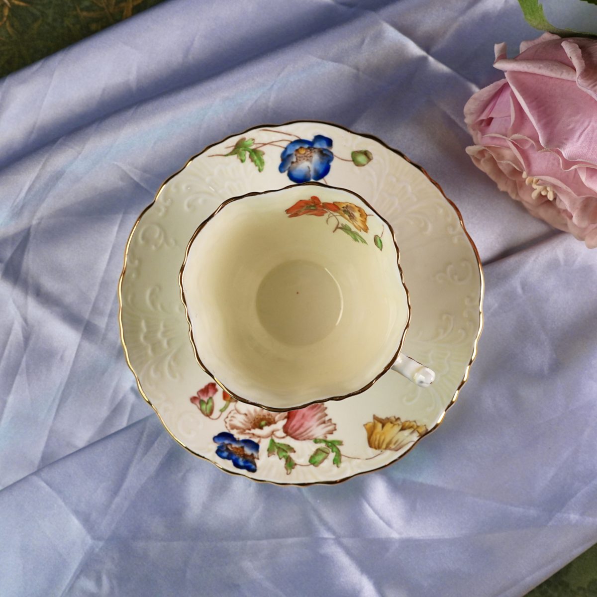 Vintage Aynsley Poppy Teacup & Saucer photo 3