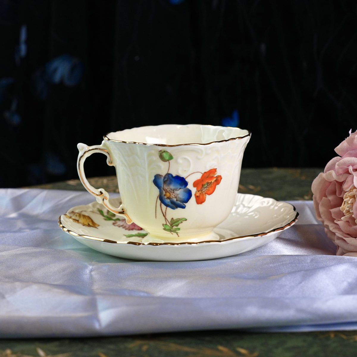 Vintage Aynsley Poppy Teacup & Saucer photo 5