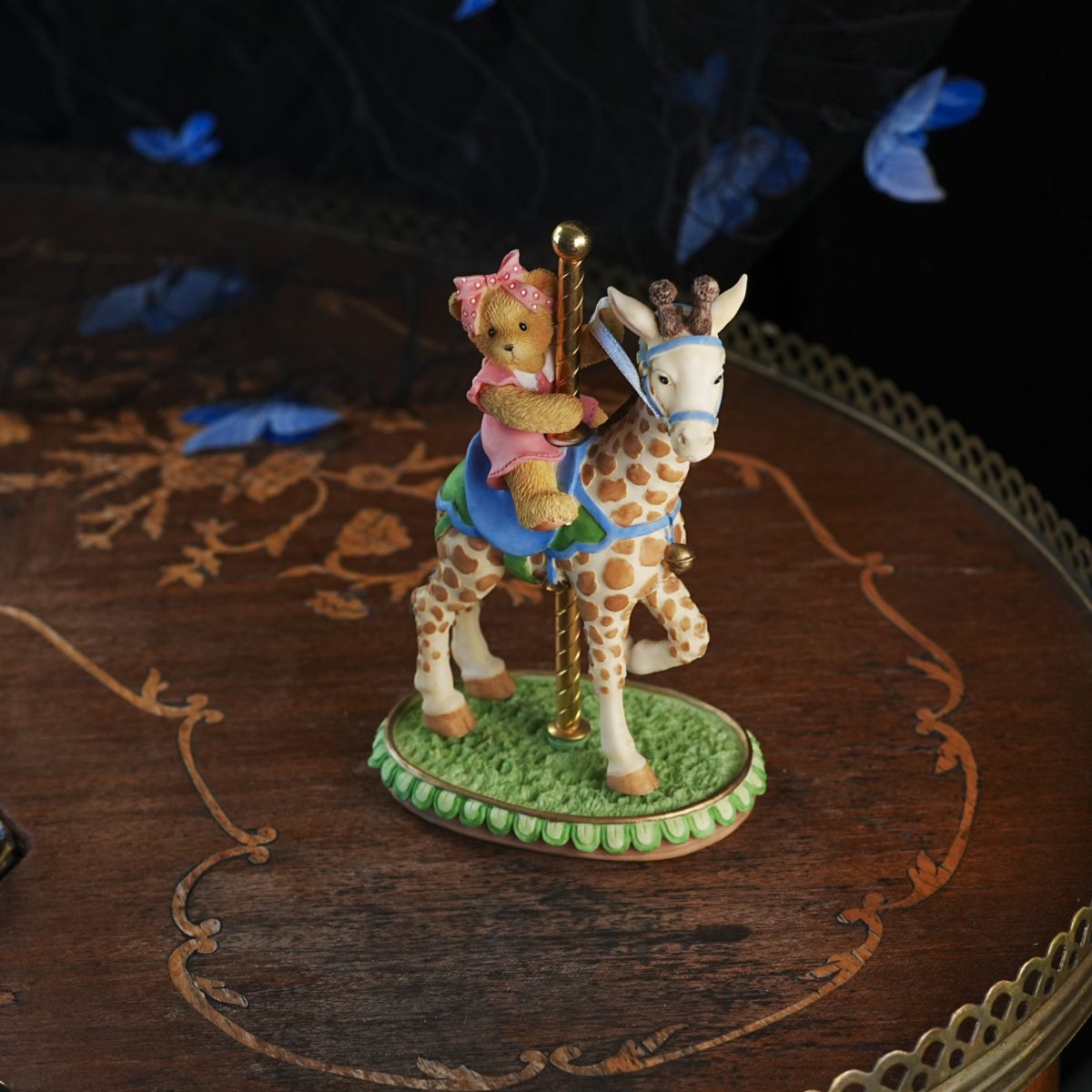 Vintage Cherished Teddies Flossie Carousel Figurine photo 2