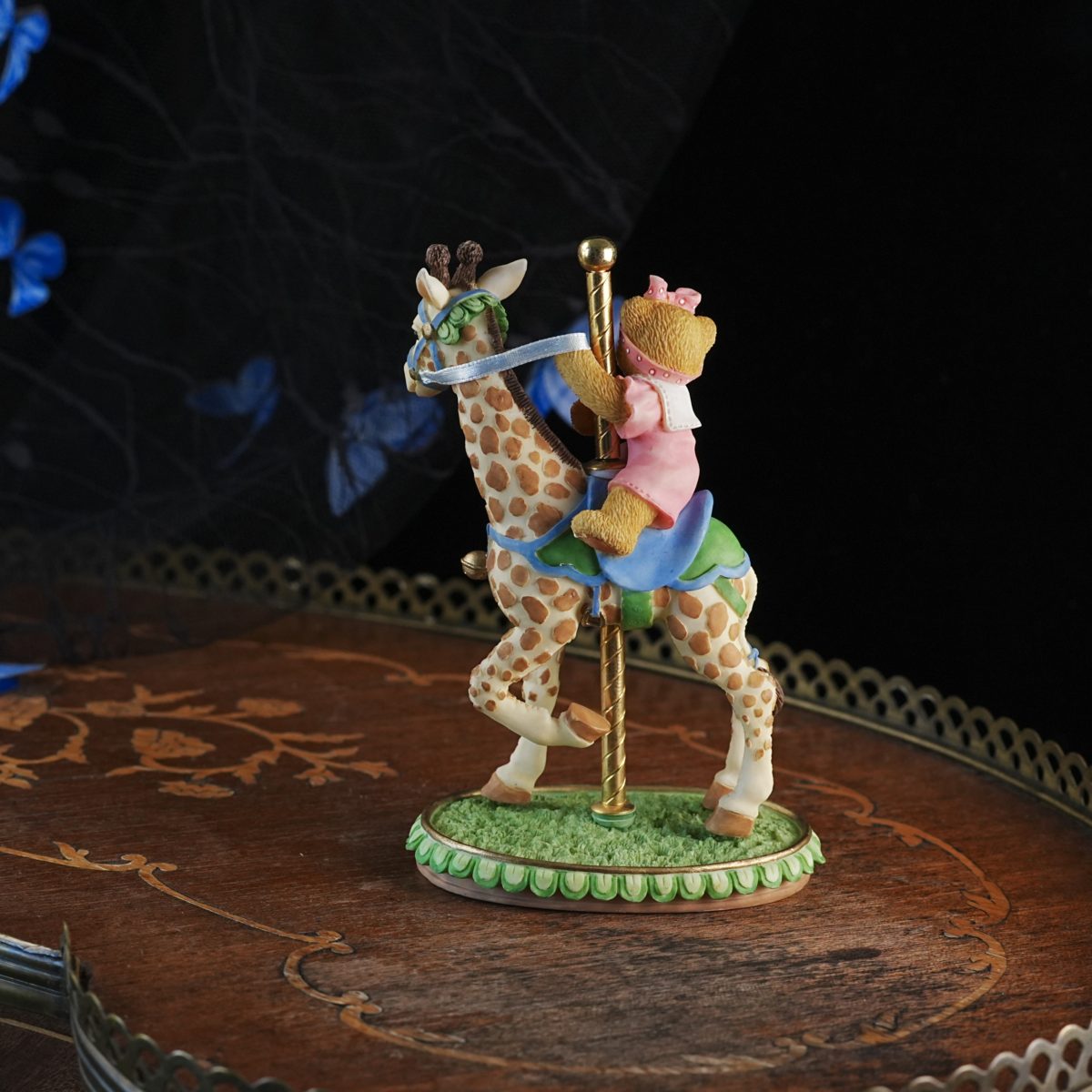 Vintage Cherished Teddies Flossie Carousel Figurine photo 5