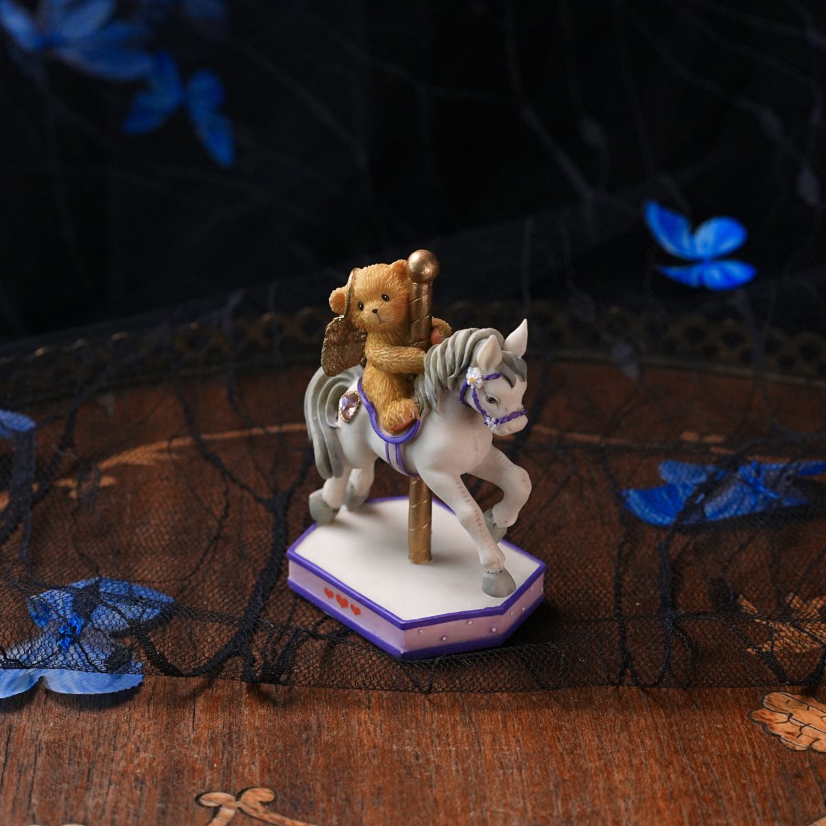 Vintage Cherished Teddies June Carousel Birthstone Bear photo 2