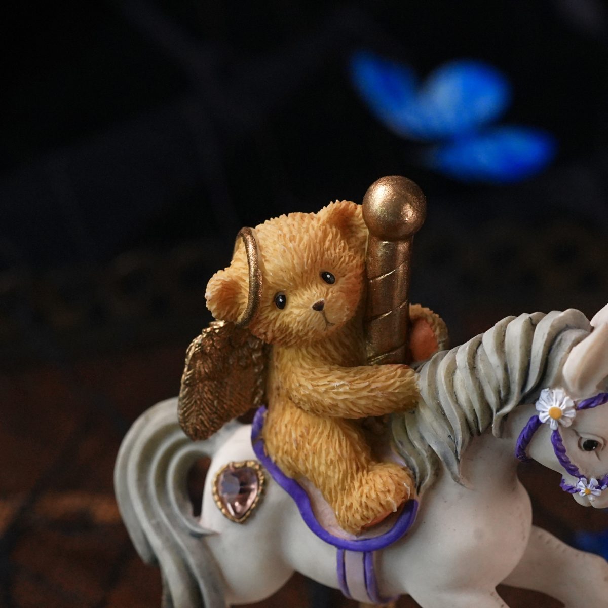 Vintage Cherished Teddies June Carousel Birthstone Bear photo 3