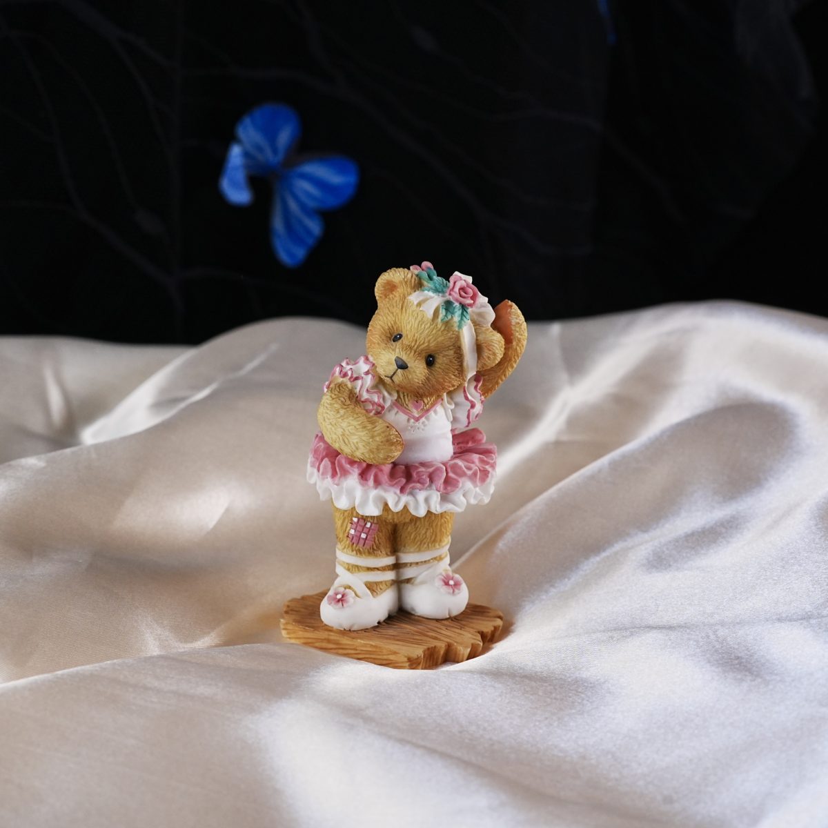 Vintage Cherished Teddies Mindy Ballerina Figurine – Friendship Keeps Me On My Toes, Enesco Priscilla Hillman 156418, Teddy Bear 1996