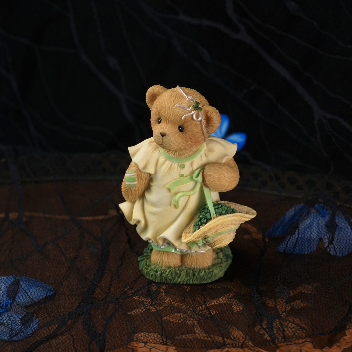 Vintage Cherished Teddies Irish Shamrock Bear Figurine photo 4