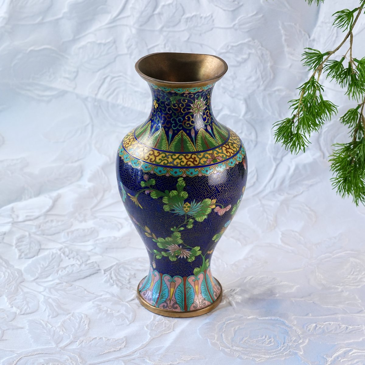 Vintage Chinese Cloisonné Vase photo 2