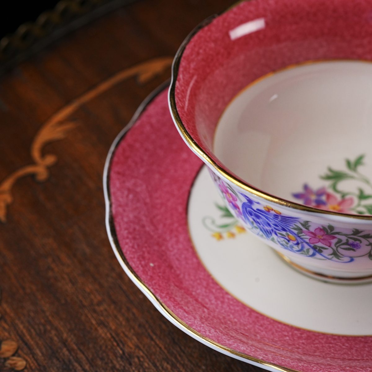 Vintage Coalport Bird of Paradise Teacup & Saucer photo 2