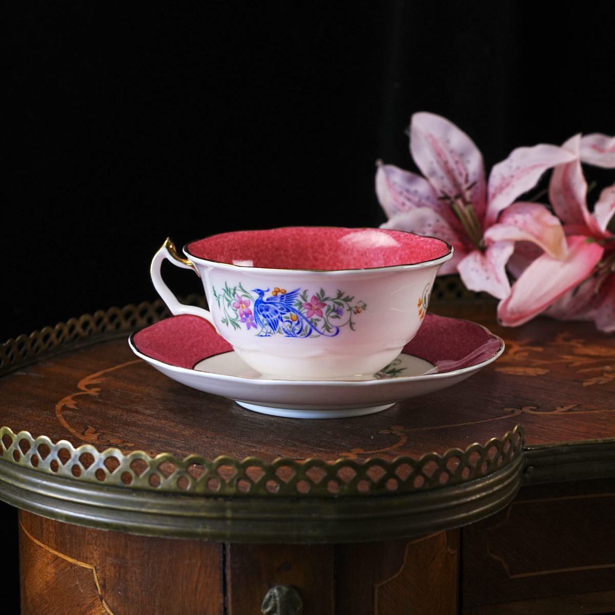 Vintage Coalport Bird of Paradise Teacup & Saucer photo 4