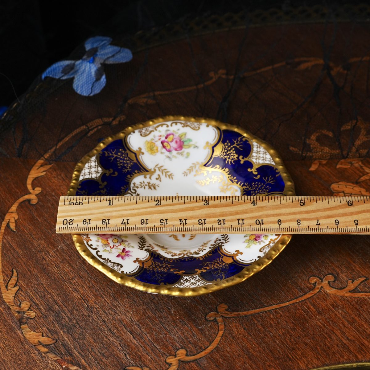 Antique Coalport Cobalt Blue Gilt Saucer, No Cup photo 2