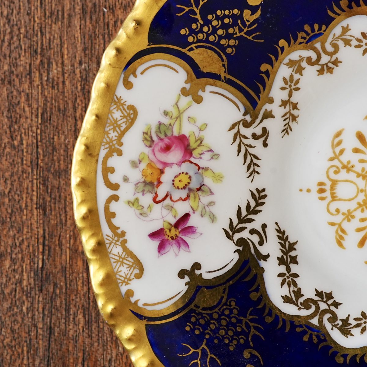 Antique Coalport Cobalt Blue Gilt Saucer, No Cup photo 4
