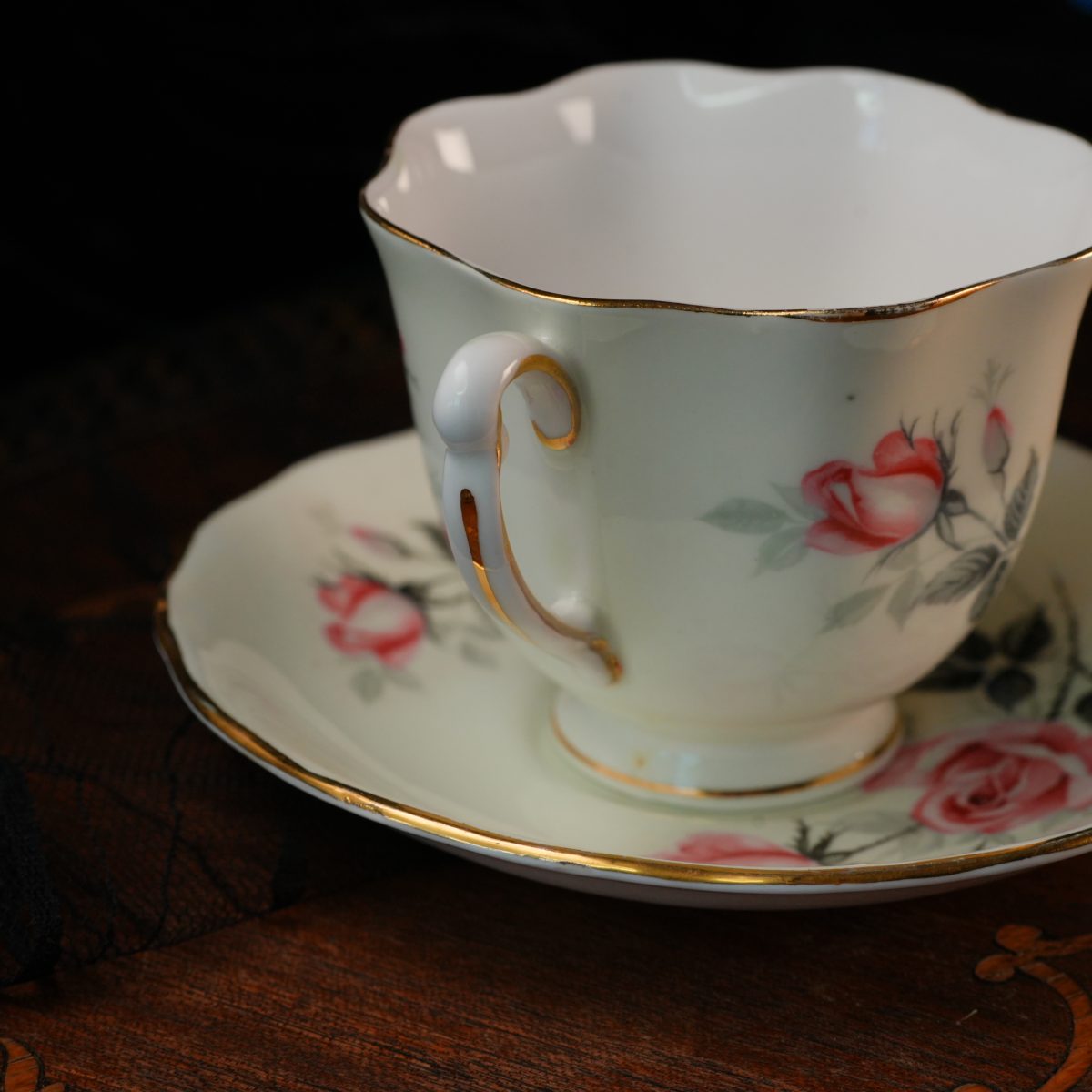 Vintage Colclough Pink Rose Teacup And Saucer photo 4