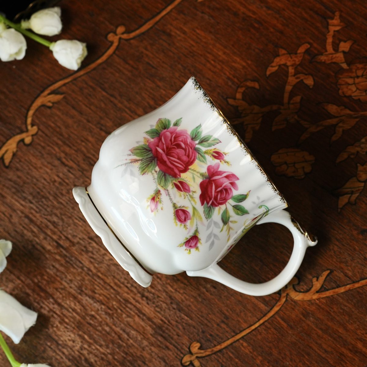 Vintage Elizabethan Anniversary Rose Series Moss Rose Mug photo 5
