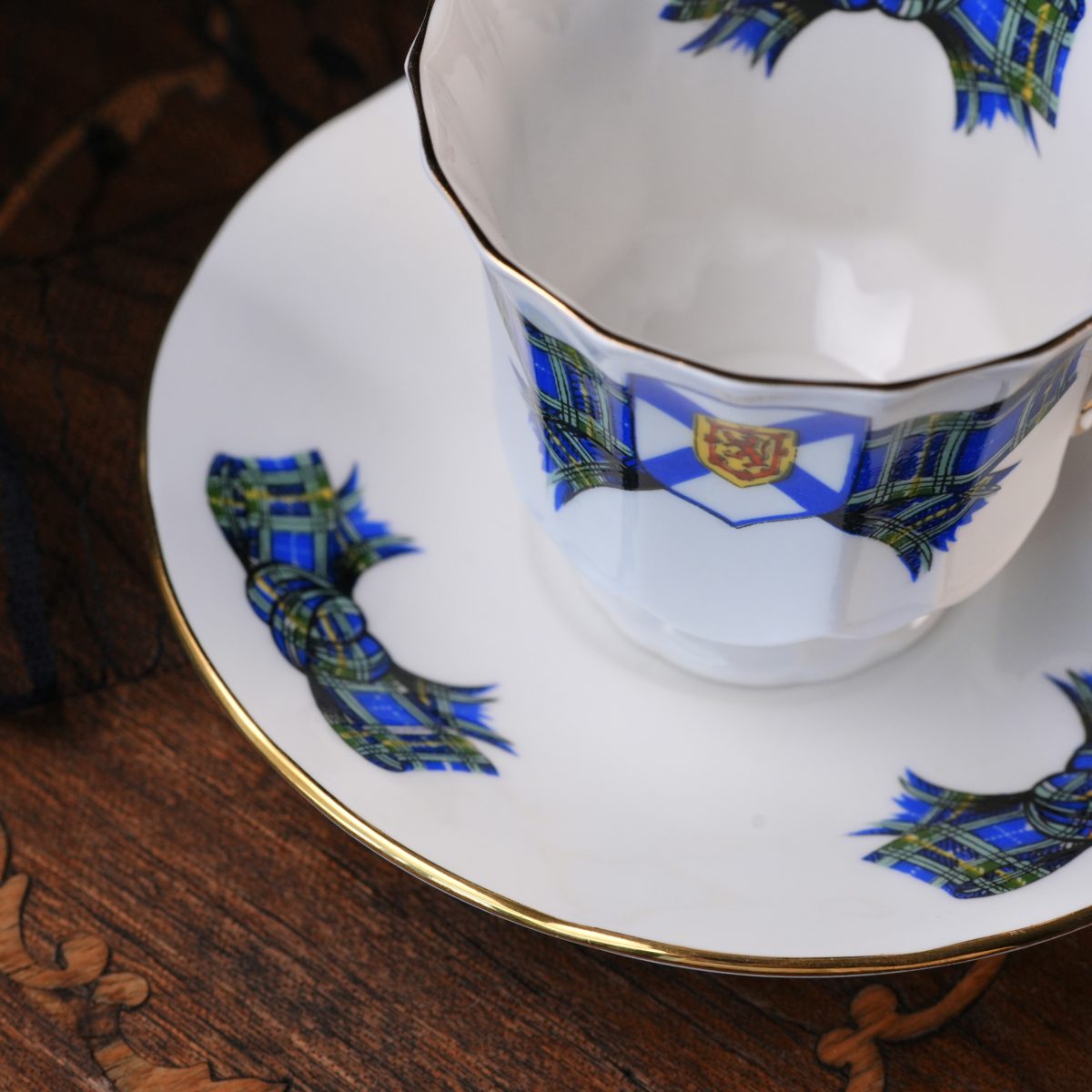 Vintage Elizabethan Nova Scotia Tartan Teacup And Saucer photo 3