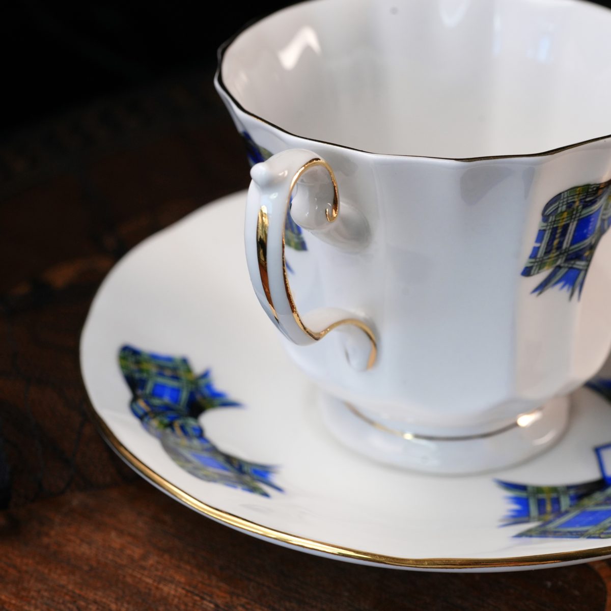 Vintage Elizabethan Nova Scotia Tartan Teacup And Saucer photo 4
