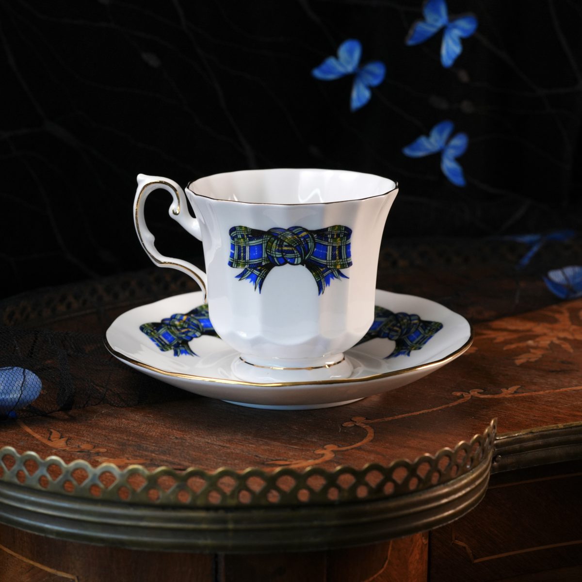 Vintage Elizabethan Nova Scotia Tartan Teacup And Saucer photo 5