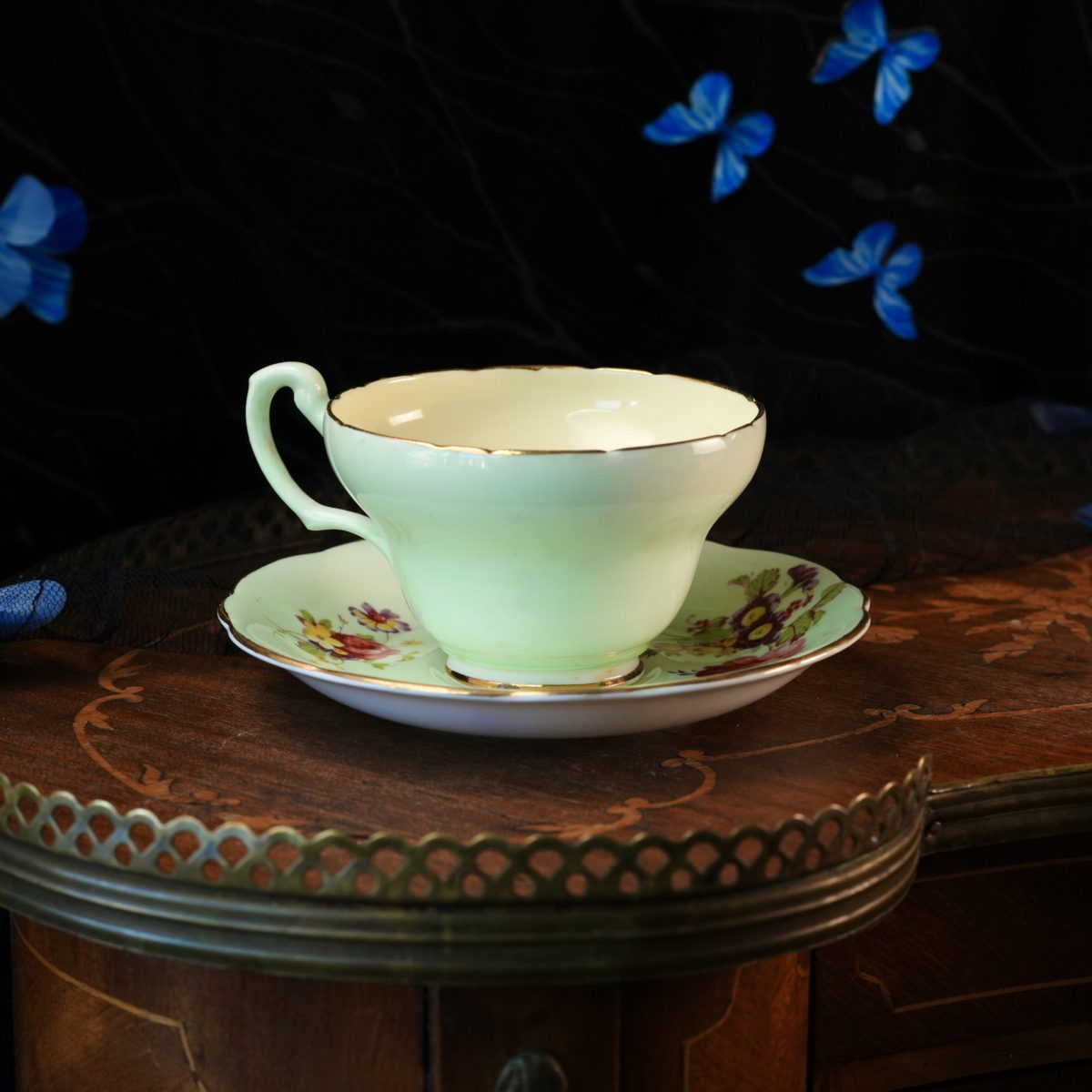 Vintage Foley Bone China Teacup And Saucer photo 4