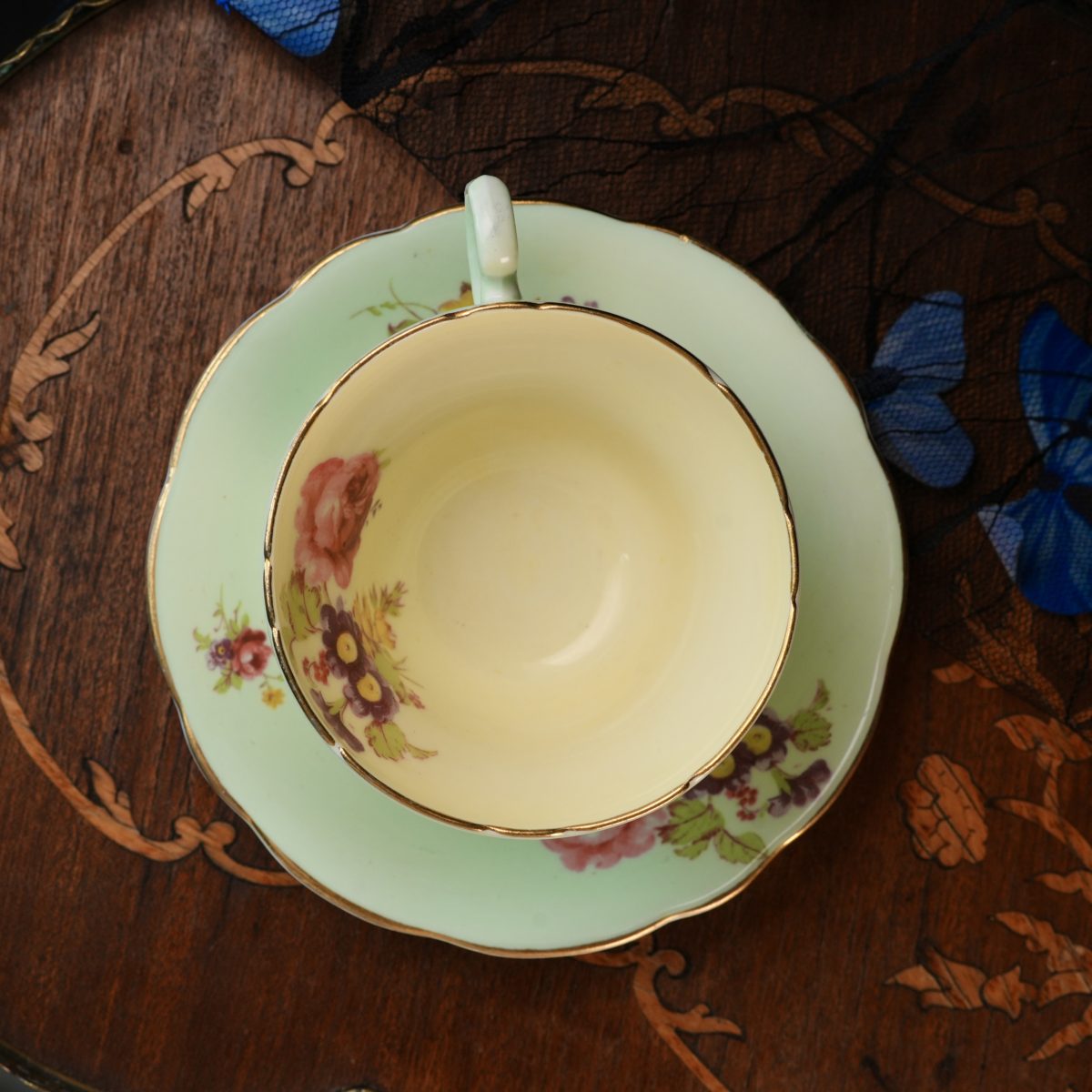 Vintage Foley Bone China Teacup And Saucer photo 5