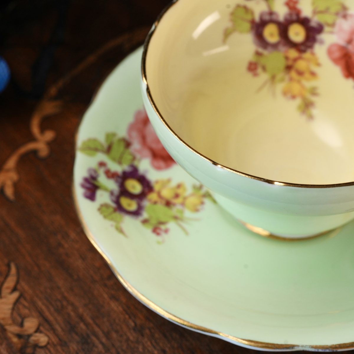 Vintage Foley Bone China Teacup And Saucer photo 2