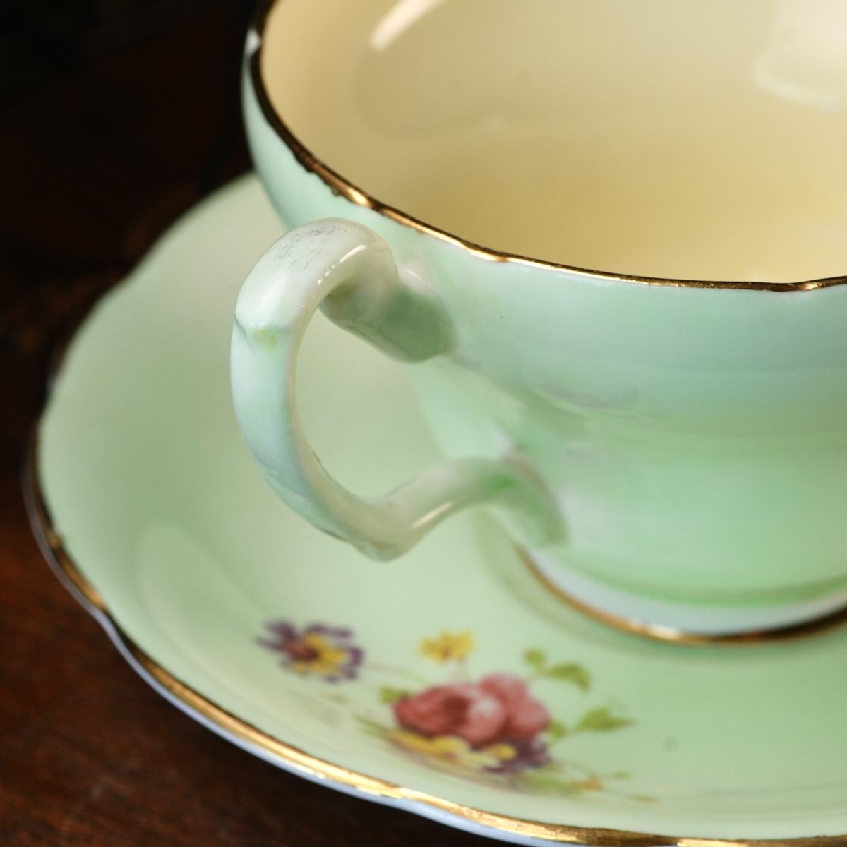 Vintage Foley Bone China Teacup And Saucer photo 3