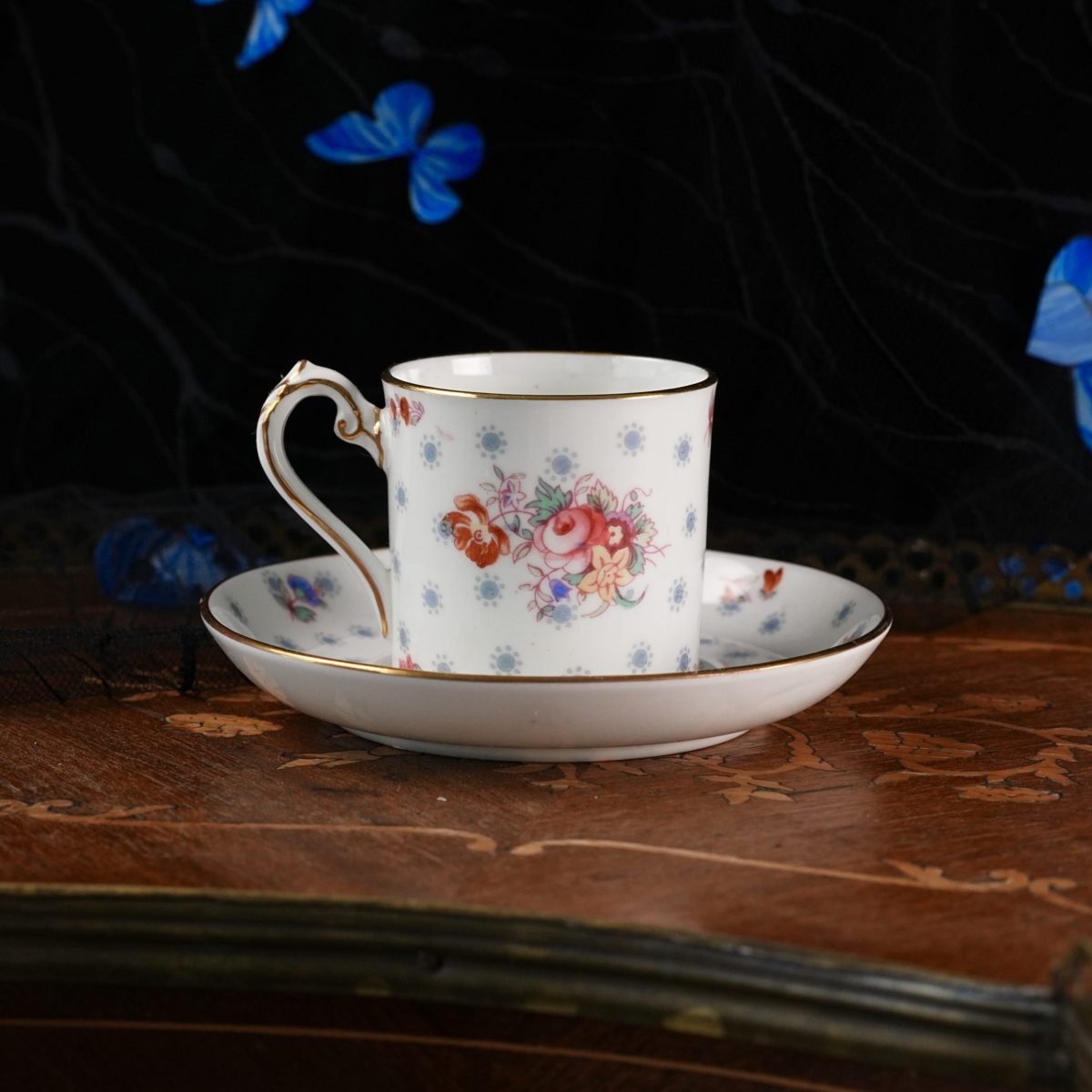 Vintage George Jones Crescent Coffee Can and Saucer photo 5