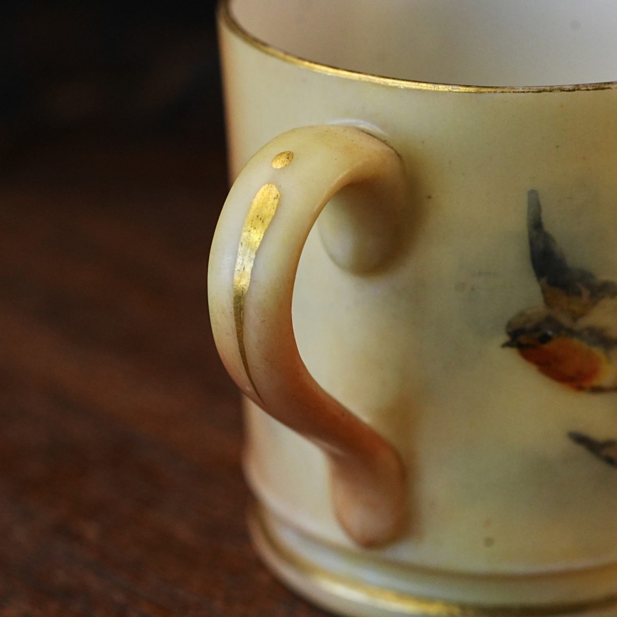 Antique Grainger Royal China Works Miniature Three Handled Tyg photo 5