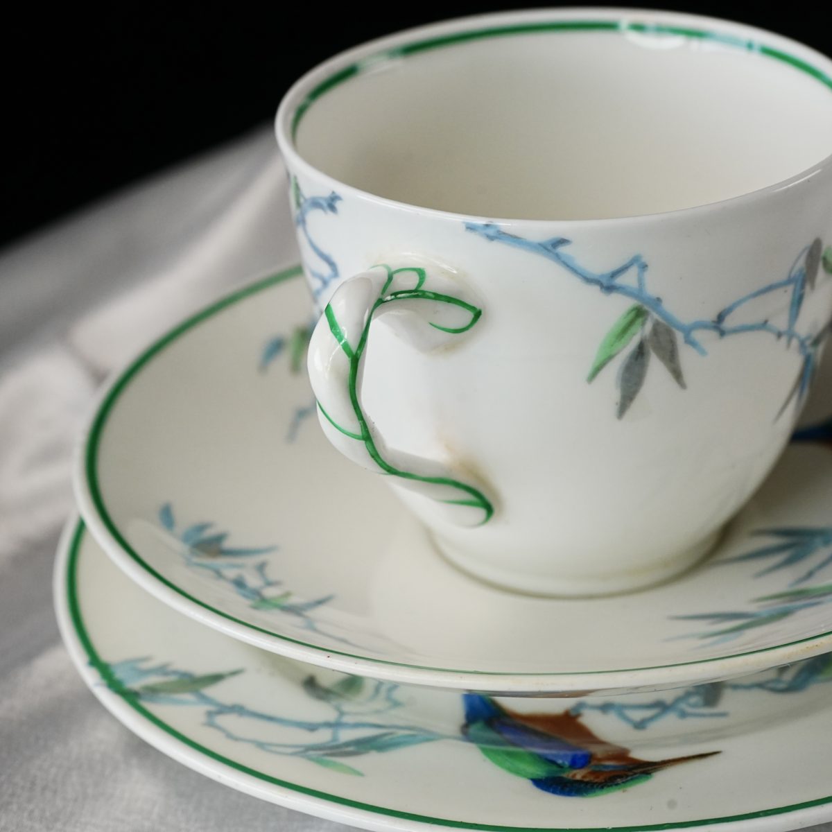 Antique Royal Doulton Kingfisher Trio photo 5