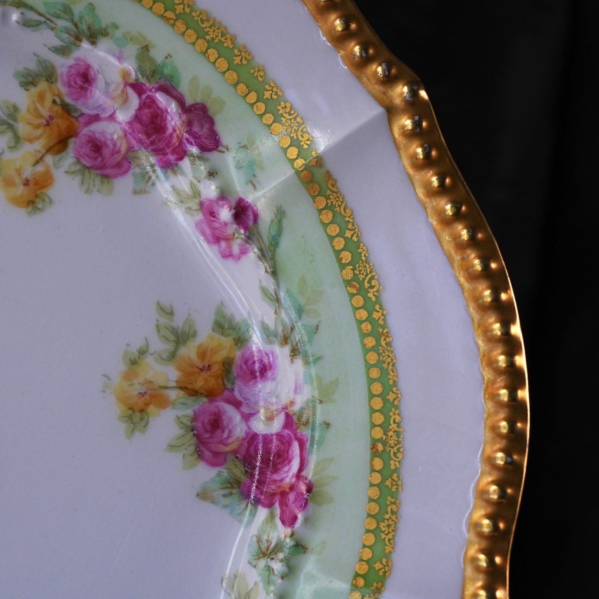 Antique Limoges France Rose Garland Plate photo 3