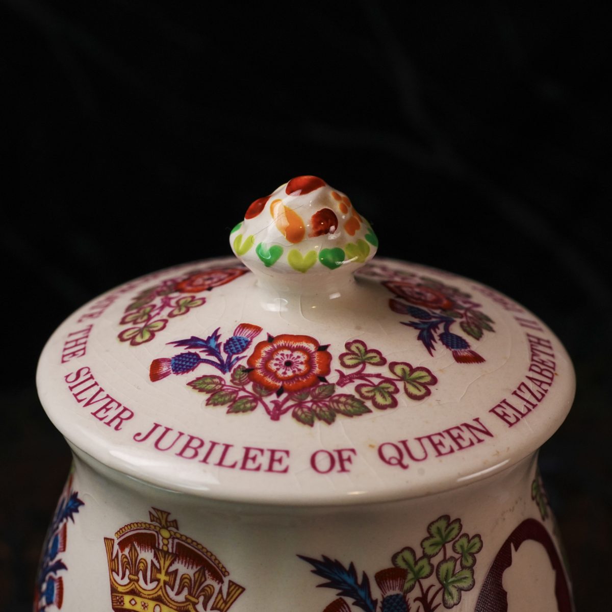 Vintage Masons Patent Ironstone Silver Jubilee Preserve Pot photo 4