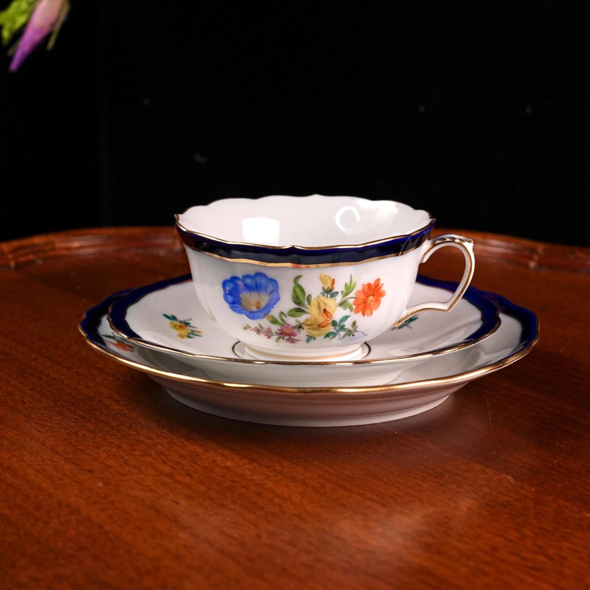 Vintage Meissen Teacup Trio photo 2