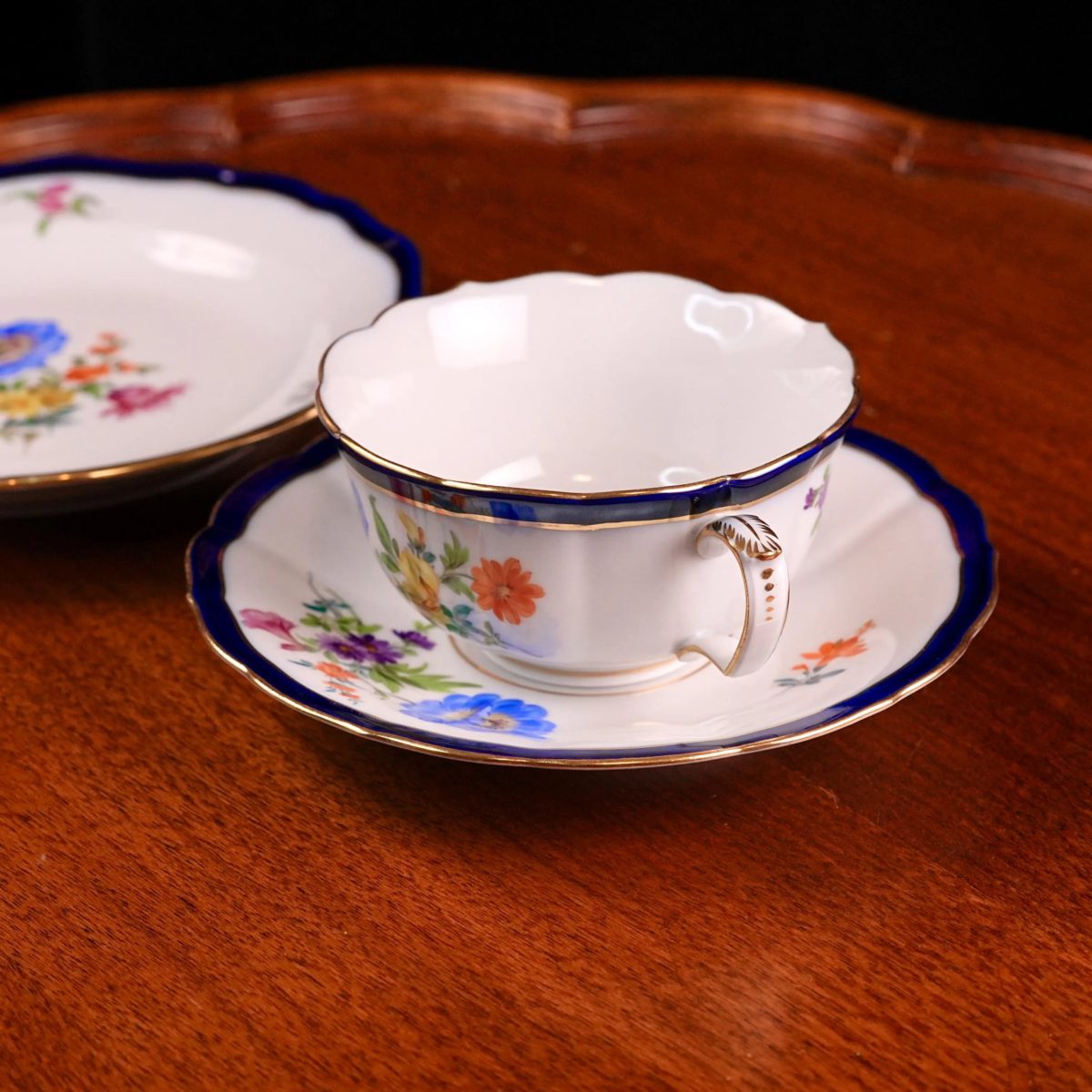 Vintage Meissen Teacup Trio photo 3