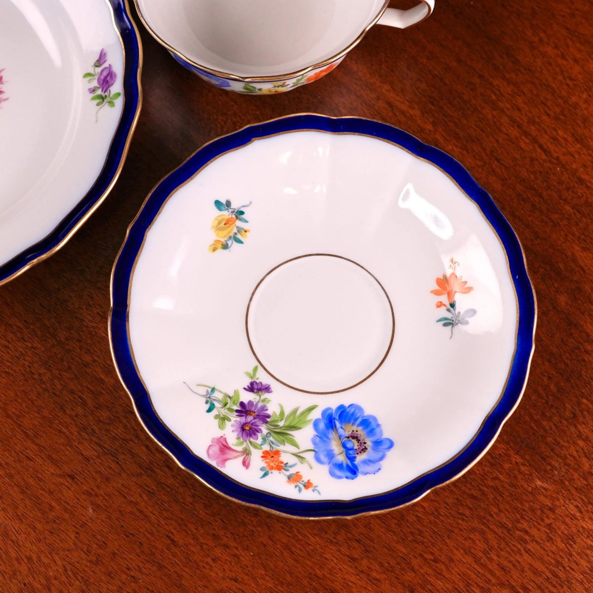 Vintage Meissen Teacup Trio photo 5