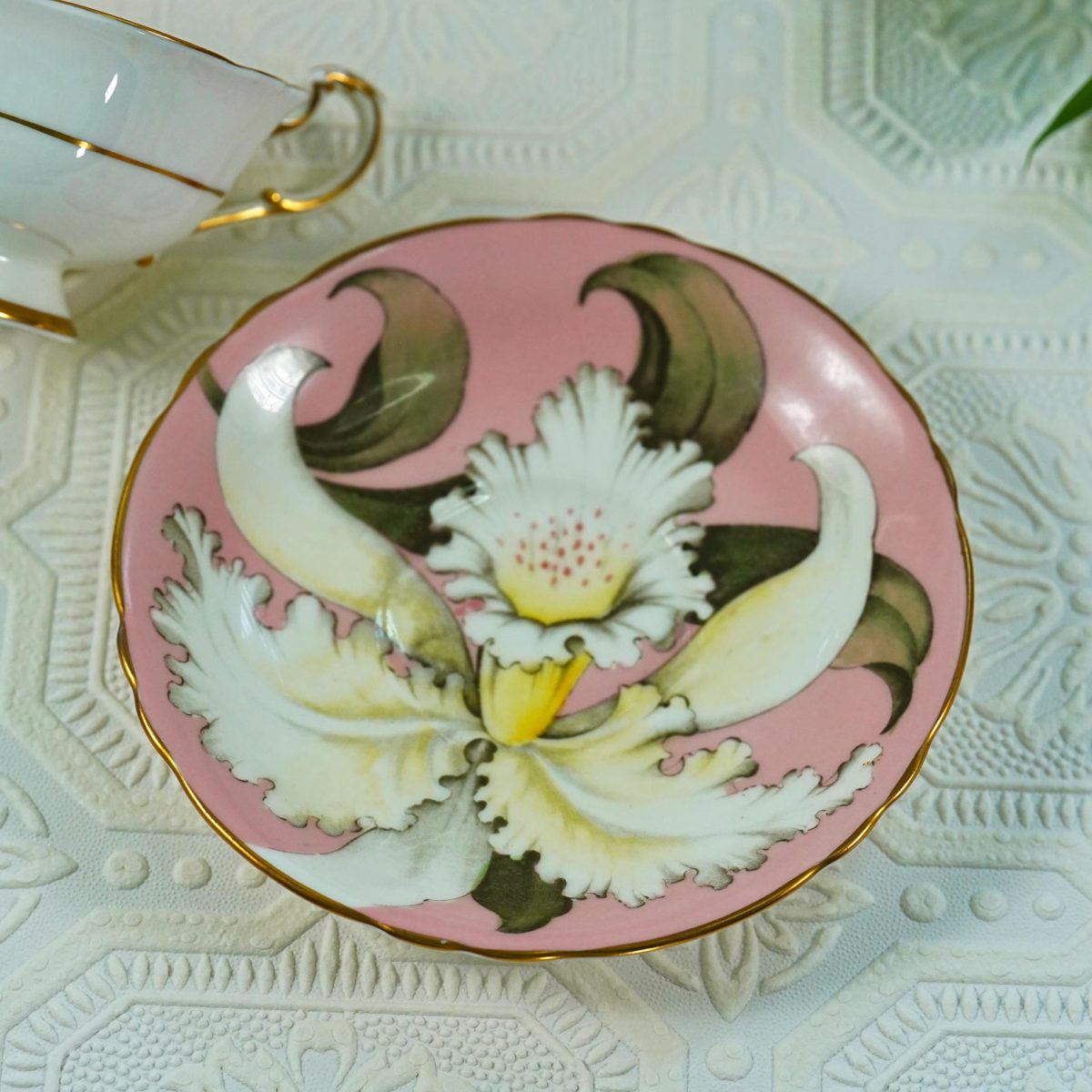 Vintage Paragon Pink Orchid Teacup & Saucer photo 5