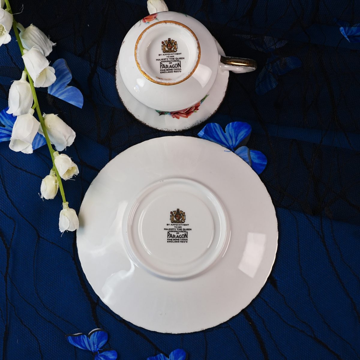 Maker's mark on the base of Vintage Paragon "Sarabande" Teacup & Saucer