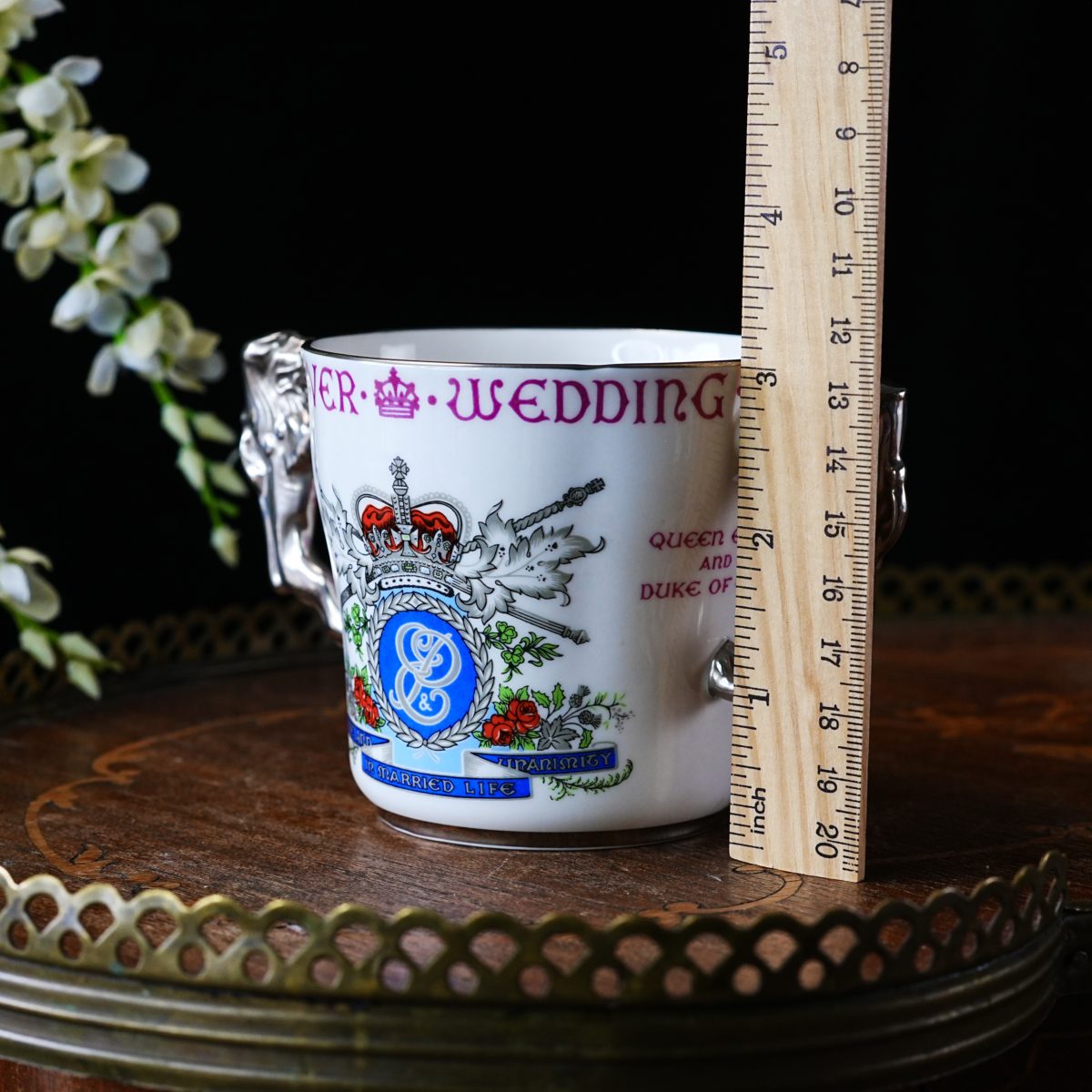 Vintage Paragon Silver Wedding Loving Cup 1972 photo 3