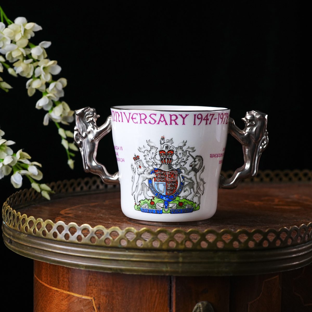 Vintage Paragon Silver Wedding Loving Cup 1972 photo 5