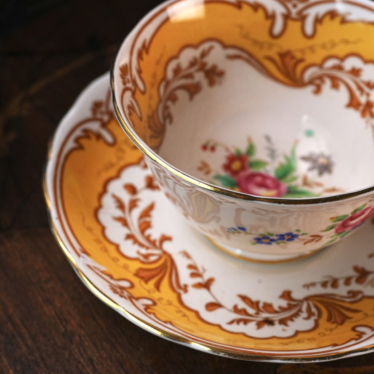 Vintage Plant Tuscan Teacup And Saucer photo 2