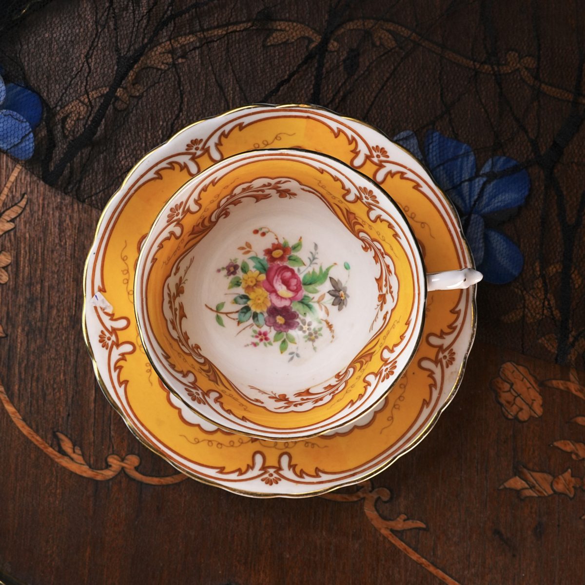 Vintage Plant Tuscan Teacup And Saucer photo 3