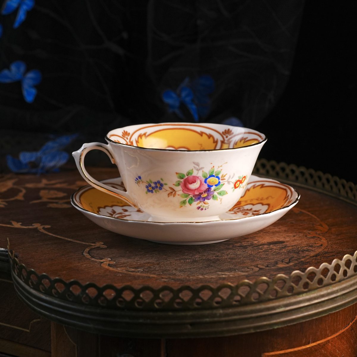 Vintage Plant Tuscan Teacup And Saucer photo 4