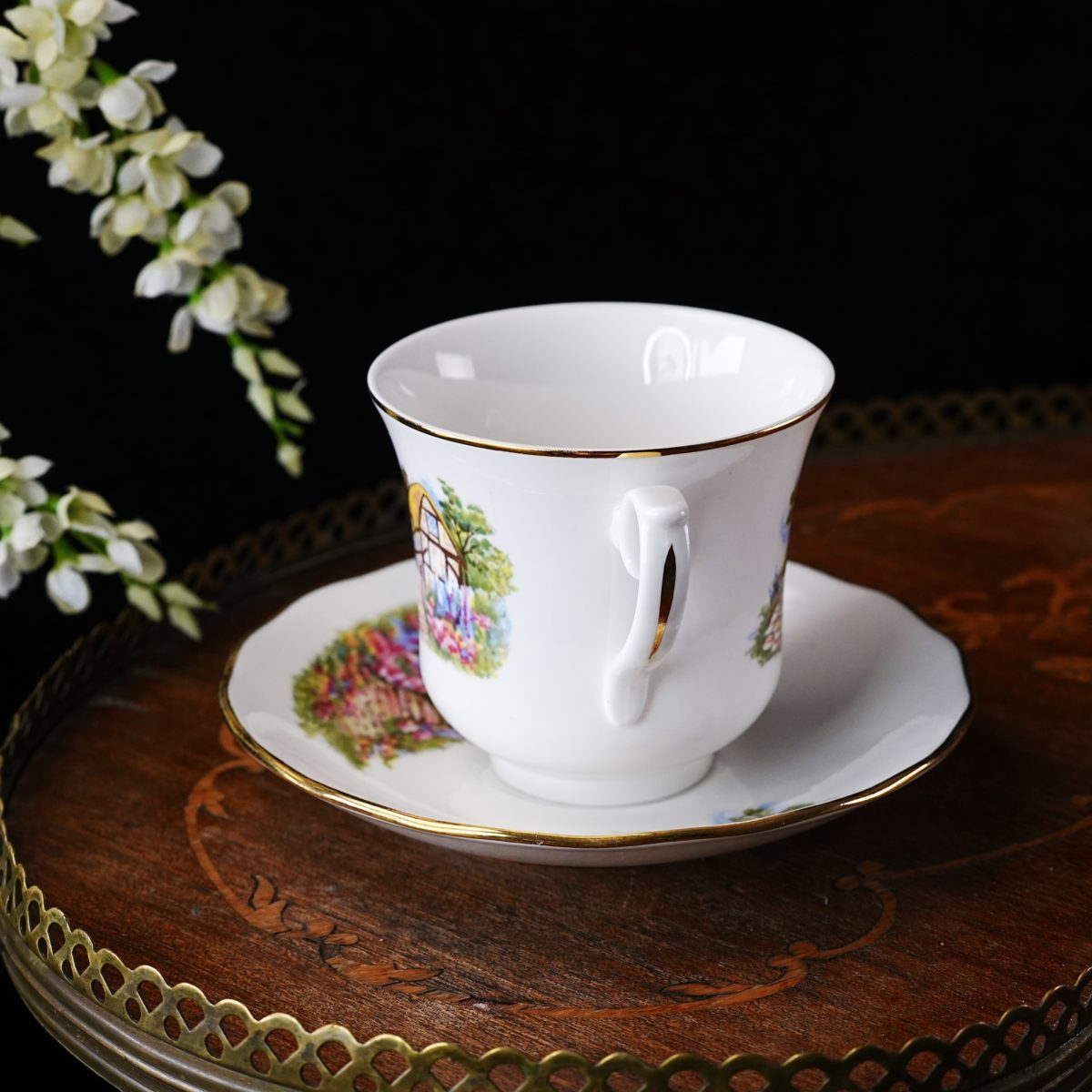 Vintage Queen Anne Cottage Garden Teacup and Saucer photo 2